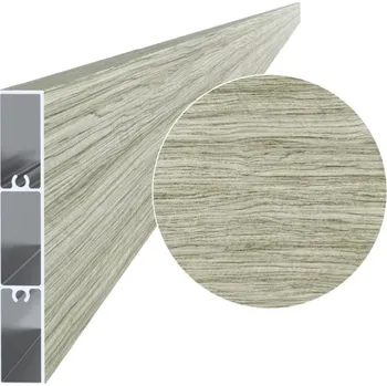 Plot Hliníková plotová lamela 100x16 mm, tvar obdélník, s povrchovou úpravou dřevo dekor, odstín bílý dub 6m +/- 5mm (AL-PV3-BD-6)