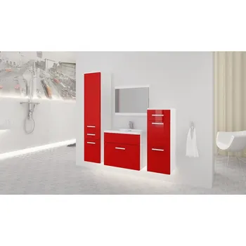 Koupelnový nábytek Falco Koupelnová sestava Lora A bílá/čevená lesk