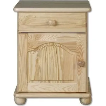 Noční stolek Noční stolek NS-104 masiv Barva: bez moření borovice, Otvírání dvířek: pravé