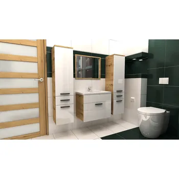 Koupelnový nábytek Falco Koupelnová sestava Lora B artisan/bílý lesk