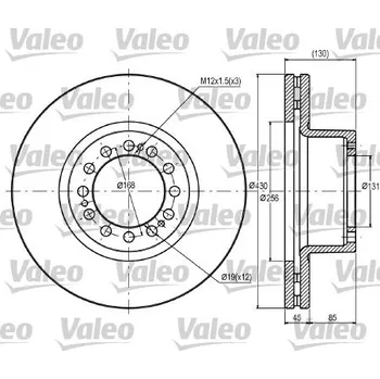 Brzdový kotouč Brzdový kotouč, , VALEO, 187075