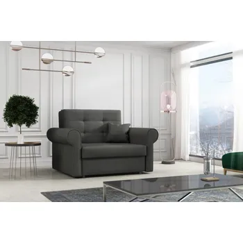 Pohovka Falco Rozkládací křeslo Vivian Silver I tmavě šedá/Mono 247