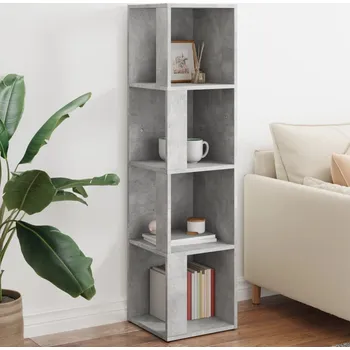 Policová skříň vidaXL Rohová skříňka 33 x 33 x 132 cm dřevotříska [809036] Barva: Betonová šedá