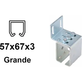 příslušenství k bráně Boční držák pro výklopnou bránu z profilu C 57×67×3,0