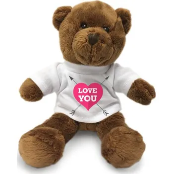 plyšák Medvídek Teddy s potiskem Plyšový medvídek se srdíčkem