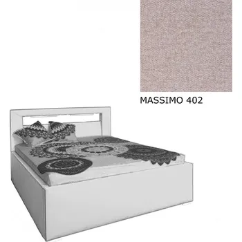 Postel Čalouněná postel AVA LERYN 160x200, s úložným prostorem a LED osvětlením, MASSIMO 402