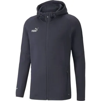 Pánská mikina Pánská mikina Puma TEAMFINAL CASUALS FULL-ZIP HOODIE L Tmavě modrá, Bílá