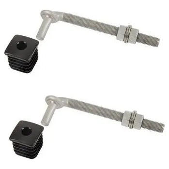 Pohon brány LOCINOX Žárově pozinkovaný oskový závěsný pant pro branku s polyamidovou záslepkou, 1 pár GBM16 40x40 (LCX-GBM16-40-180)