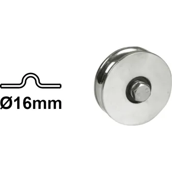 Pojezdové kolečko IBFM kolečko kolejových vrat samostatné tvar U 50 (KLB-KS16-U050)