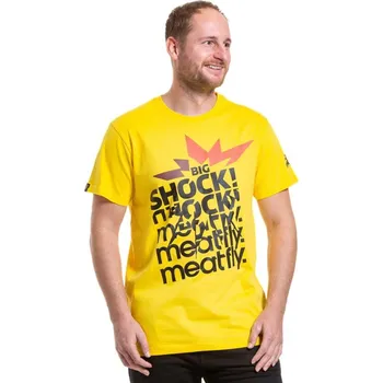 Pánské tričko triko Meatfly Big Shock Shattered 2024 Yellow XL