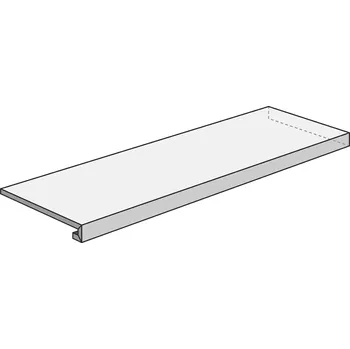 Dlažba Ang. Gradone 120 DX Star Marble Indigo Nat - schodovka rohová pravá 33x120 modrá matná CSAGDSMI12