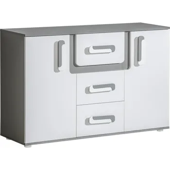 Komoda Dětská komoda APETTITA 7 antracit/bílá