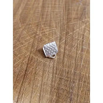 Koncovka na stužku 6 mm plochá barva stříbrná světlá