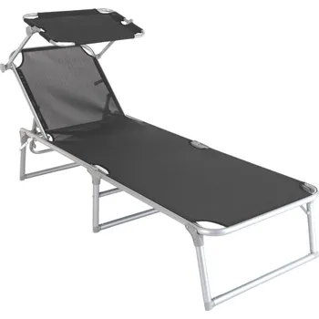 Zahradní lehátko Spiro zahradní lehátko 40700055 černé/šedé