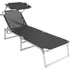 Zahradní lehátko Spiro zahradní lehátko 40700055 černé/šedé