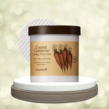 SKINFOOD - Carrot Carotene Calming Water Pad - Zklidňující tonizační tamponky - 60 ks