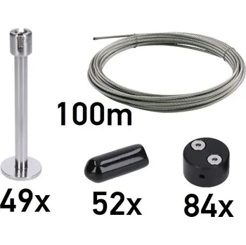 Opora na rostlinu Sada pro vytvoření zelené stěny 3000x3000mm zelená