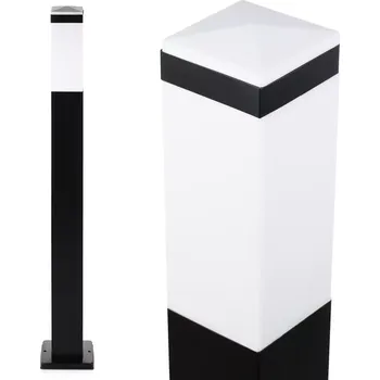 Dekorativní svítidlo Interlook LLF-90CM | Stojací zahradní lampa, čtvercový sloupek pro žárovku E27 | Napájení 230V, nerez | Matná černá, 90 cm
