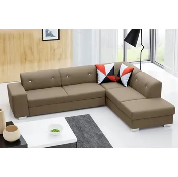 Sedací souprava Falco Rohová sedací souprava Digi, rozkládací s úložným prostorem, pravá, hnědá/Inari 23