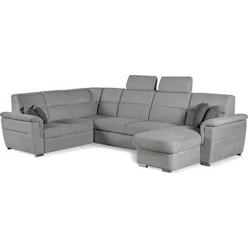 Sedací souprava AVATAR U - PRAVÁ 2BZS+ROH+3BBZFZZ+OT1BPZS,sedací souprava látka SVĚTLE ŠEDÁ Matana 03/ polštářky Matana 05 tmavě šedá (AVATAR 21BLZS+R+3BBZFZZ+OT1BPZP=4balíky)kolekce "MP" (K250) NOVINKA