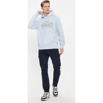 Dámská mikina Tommy Jeans Mikina Varsity DM0DM18401 Světle modrá Regular Fit L