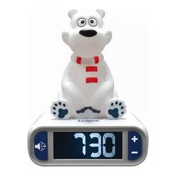 Dětsný nábytek Dětský budík Polární medvěd s nočním osvětlením