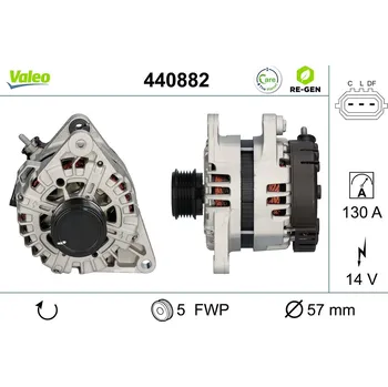 generátor, , 373002A800, 373002A805, 373002A850, VALEO, 440882