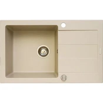 Nerezový dřez Pyragranitový dřez SPARTA PLUS LUX 1B 1D (78x48) beige