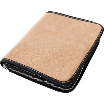 Obal na knihu Obal na knihu se zipem XL Barva kůže: Medová semiš (D39)