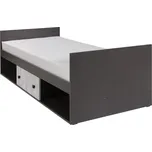 Falco Dětská postel Tomio R20 90x200 s úložným prostorem, grafit/enigma