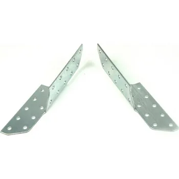 Tesařské kování Statický úhelník bez otvorů bez výztuže oboustranný 130x32,5, pravý (TK-81U26)