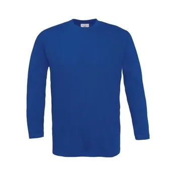 Pánské tričko Triko s dlouhým rukávem B&C Exact - modré, S