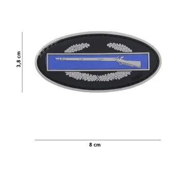Nášivka Gumová nášivka 101 Inc zbraň Infantry - modrá