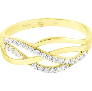 Prsten Cutie Jewellery Z8036 Elegantní zlatý prsten se zirkony vel. 59 – zlatý šperk ryzosti 585/1000 v Dárkovém balení s Certifikátem GLRCB-59-01345