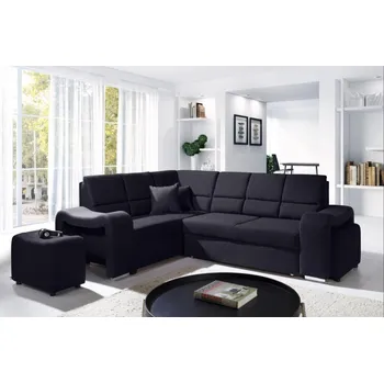 Sedací souprava Falco Rohová sedací souprava Wiki, rozkládací s úložným prostorem, levá, černá Inari 100