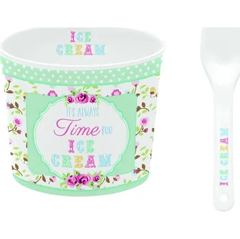 Easy Life, Itálie Easy Life - Porcelánový pohárek na zmrzlinu Ditsy Green Barva: jako na obrázku