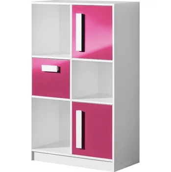 Komoda Dětská skříňka GULLIWER 7 výběr barev Barva: dom-tyrkys-lesk, Vyberte si barvu úchytu:: dom-uch-zelená