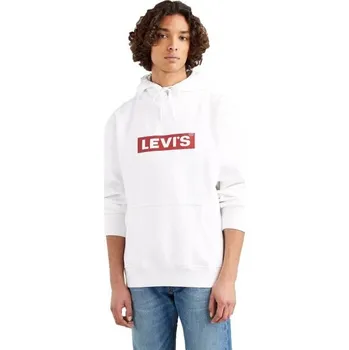 Pánská mikina Pánská mikina Levi's® T3 RELAXD GRAPHIC HOODIE XL Bílá, Červená