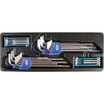 Klíč Licota TORX a IMBUS klíče, 33 dílů ve výplni do dílenského vozíku - LIACK384008