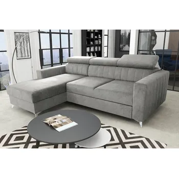 Sedací souprava Falco Rohová sedací souprava MILDRED rozkládací s úložným prostorem, levá, šedá