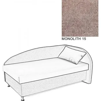 Postel Čalouněná postel AVA NAVI, s úložným prostorem, 120x200, pravá, MONOLITH 15