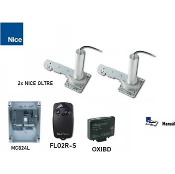 Pohon brány Sada pohonu NICE OLTRE 1824 pro dvoukřídlou bránu - jedno křídlo 1,8m / 100kg