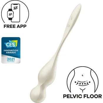 Vibrační kuličky SATISFYER Love Birds 1 Connect App bílé - s kupónem KUP15 cena 1164 Kč + extra diskrétní expedice