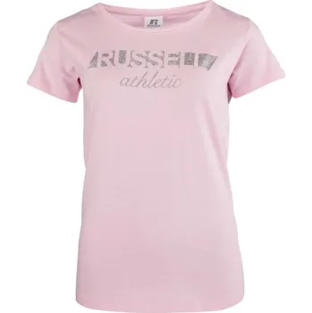 Dámské tričko Russell Athletic T-SHIRT W XS Růžová, Stříbrná