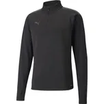 Pánská mikina Puma INDIVIDUALLIGA WARM 1 4 ZIP TOP S Černá, Tmavě šedá