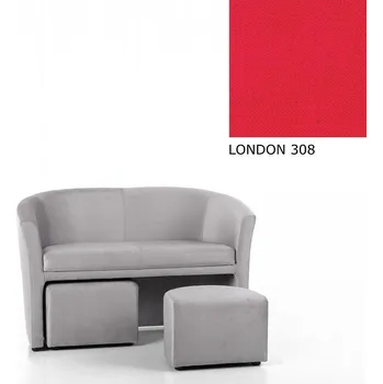 Křeslo Dvoumístné klubové křeslo AVA HOLGER II, s taburetkami, LONDON 308