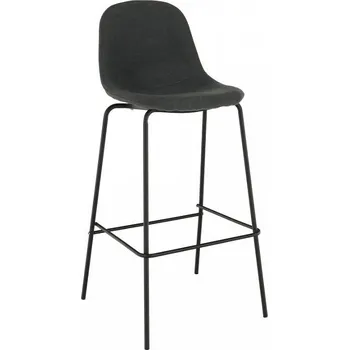 Barová židle Barová židle MARIOLA 2 NEW tmavě šedá/černý kov