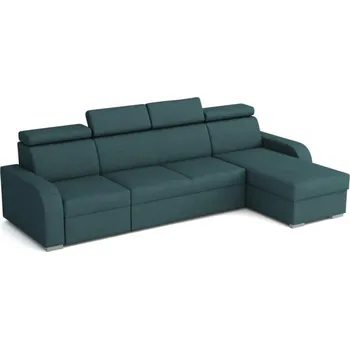 Sedací souprava Falco Rohová sedací souprava Norway UNI 1-2F-OTO, rozkládací s úložným prostorem, tyrkysová Crown 13