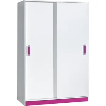 Šatní skříň Dětská šatní skříň TRAFICO 14 bílá/růžová