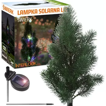 Dekorativní svítidlo Interlook FLD-34 | Smrková LED zahradní solární lampa | 66 cm, 600 mAh